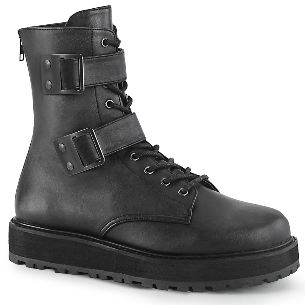 Bottines Demonia Valor 250 Vegan Cuir Homme - Noir 64021-KFUA